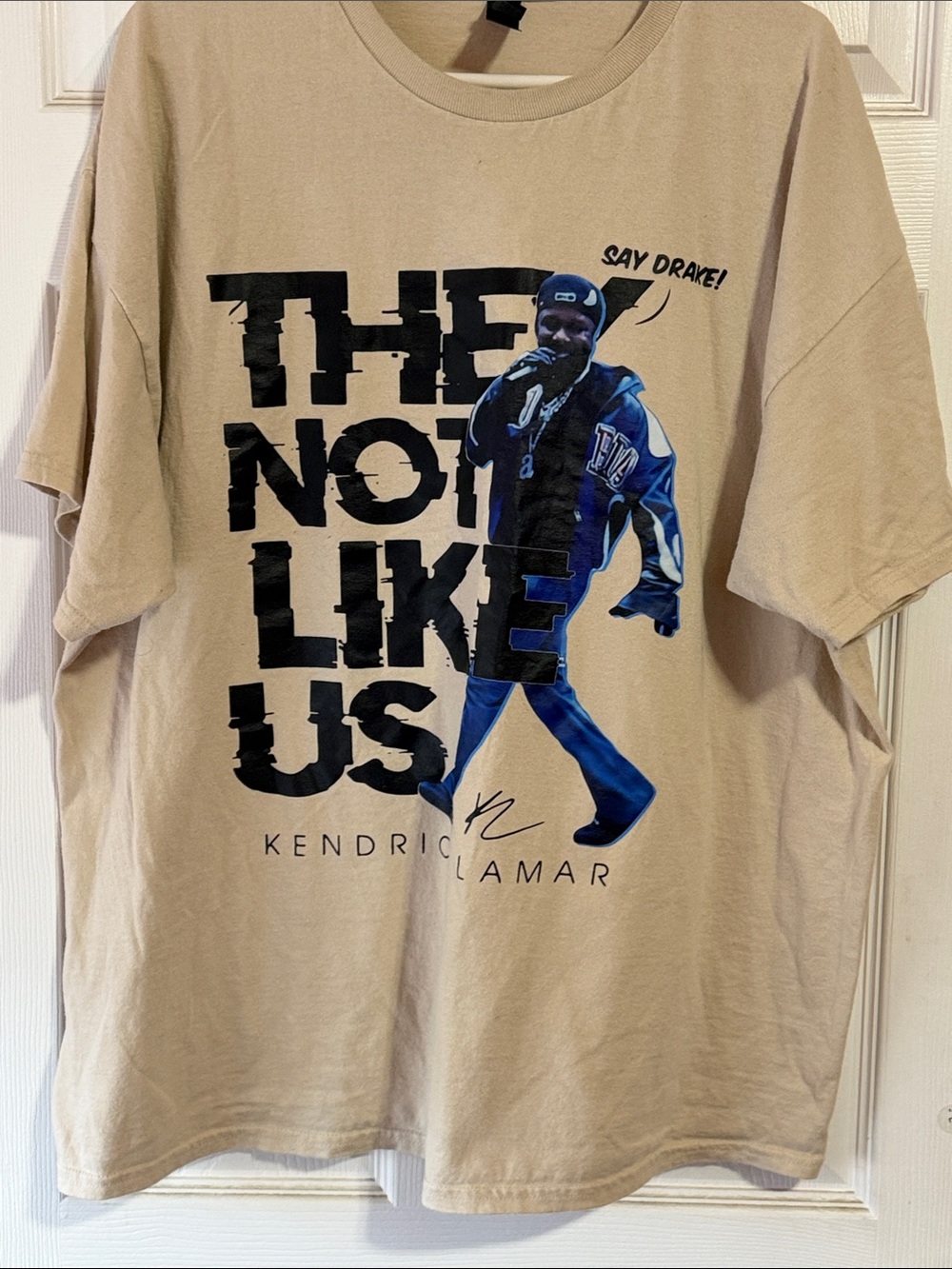 Kendrick Lamar 'They Not Like Us' Graphic Tee In Loved Used Condition